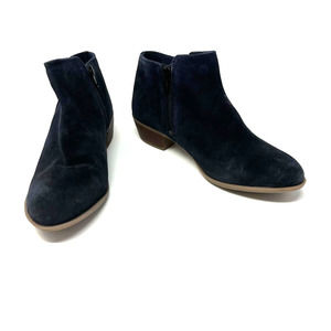 Diba size 8 M black leather ankle booties‎ shoes side zip rubber sole